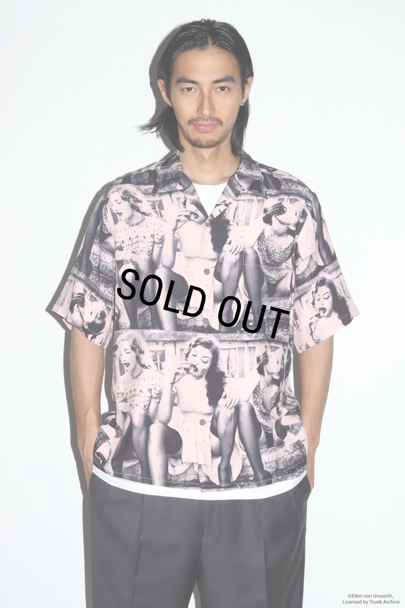 画像2: WACKO MARIA/ELLEN VON UNWERTH / HAWAIIAN SHIRT（PINK）［ハワイアンシャツ-25春夏］ (2)