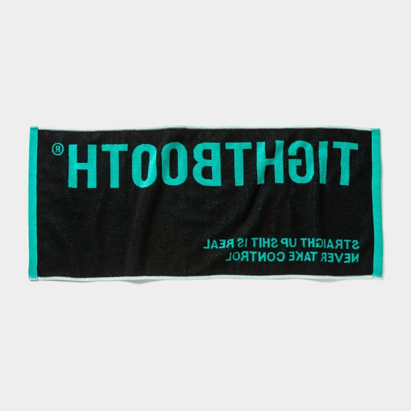 画像2: 【20％OFF】TIGHTBOOTH/LABEL LOGO TOWEL（Turquoise）［ラベルロゴタオル-25春夏］
