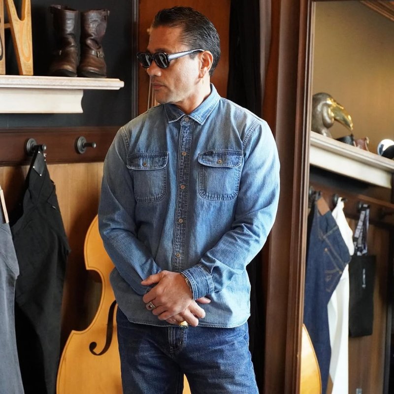 画像3: RATS/DENIM WORK SHIRT（INDIGO）［デニムワークシャツ-25春夏］