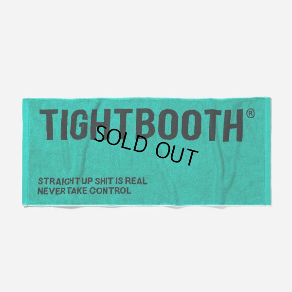 画像1: 【20％OFF】TIGHTBOOTH/LABEL LOGO TOWEL（Turquoise）［ラベルロゴタオル-25春夏］