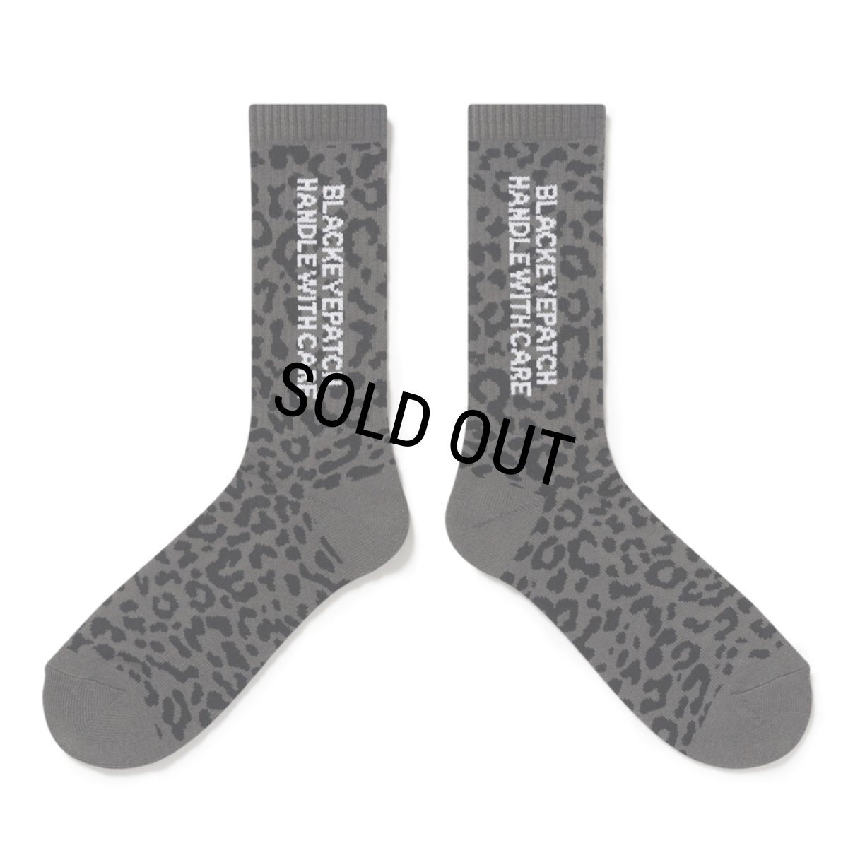 画像3: BlackEyePatch/LEOPARD PATTERNED HWC SOCKS（GRAY） (3)