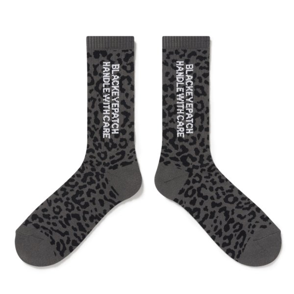 画像3: BlackEyePatch/LEOPARD PATTERNED HWC SOCKS（GRAY）