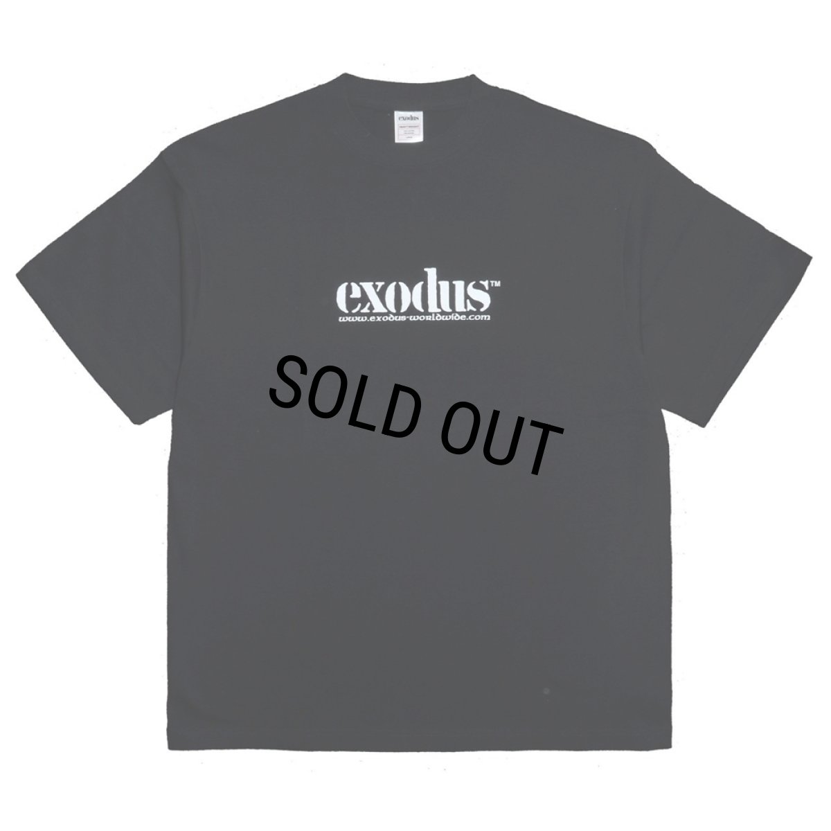 画像1: exodus/exodus  WORLDWIDE Tee（BLACK）［プリントT-25春夏］ (1)