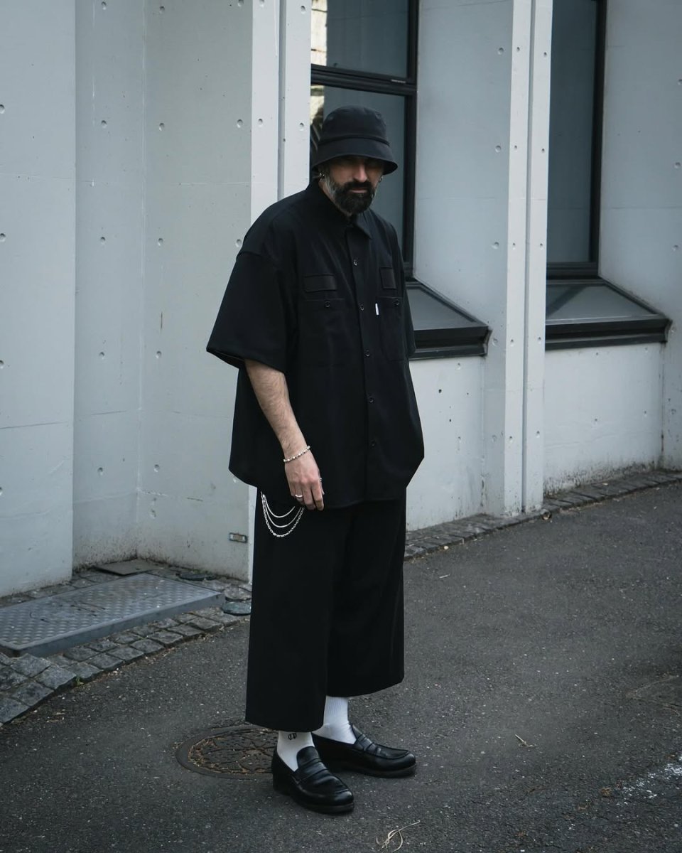 画像5: COOTIE PRODUCTIONS/Leno Cloth Error Fit Work S/S Shirt（Black）［エラーフィットワークシャツ-25春夏］ (5)