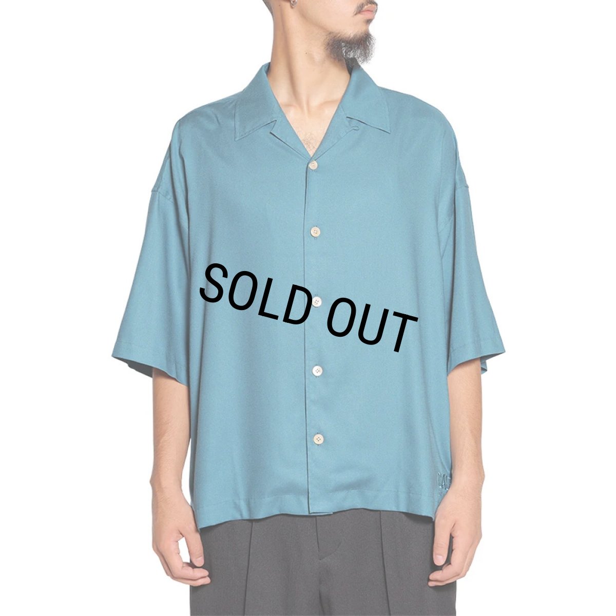 画像6: CALEE/5 SLEEVES DROP SHOULDER SH（TURQUOISE BLUE）［5分袖ドロップショルダーシャツ-25春夏］ (6)