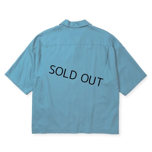 画像2: CALEE/5 SLEEVES DROP SHOULDER SH（TURQUOISE BLUE）［5分袖ドロップショルダーシャツ-25春夏］