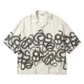 CALEE/5 SLEEVES DROP SHOULDER SH（IVORY）［スネーク5分袖ドロップショルダーシャツ-25春夏］