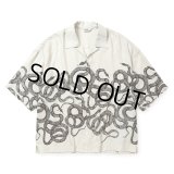 CALEE/5 SLEEVES DROP SHOULDER SH（IVORY）［スネーク5分袖ドロップショルダーシャツ-25春夏］