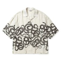 CALEE/5 SLEEVES DROP SHOULDER SH（IVORY）［スネーク5分袖ドロップショルダーシャツ-25春夏］