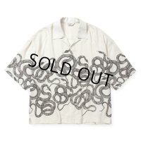 CALEE/5 SLEEVES DROP SHOULDER SH（IVORY）［スネーク5分袖ドロップショルダーシャツ-25春夏］