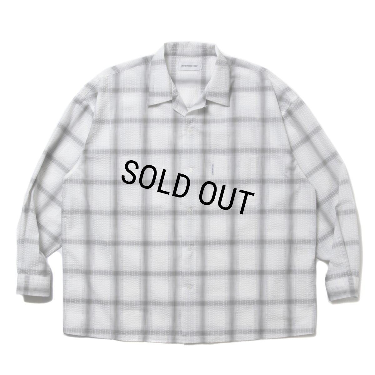 画像1: COOTIE PRODUCTIONS/T/C Sucker Ombre Check L/S Shirt（Gray）［シアサッカーオンブレチェックシャツ-25春夏］ (1)