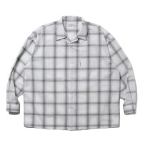 COOTIE PRODUCTIONS/T/C Sucker Ombre Check L/S Shirt（Gray）［シアサッカーオンブレチェックシャツ-25春夏］