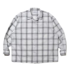 画像1: COOTIE PRODUCTIONS/T/C Sucker Ombre Check L/S Shirt（Gray）［シアサッカーオンブレチェックシャツ-25春夏］ (1)