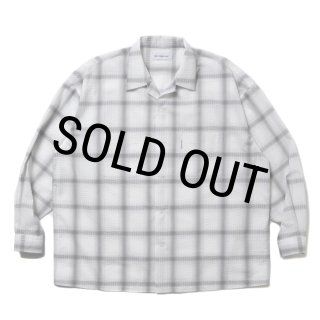 COOTIE / T/C SUCKER OMBRE L/S SHIRT/長袖シャツ/XL/コットン/WHT/オンブレCK COOTIE PRODUCTIONS/T/C Sucker Ombre Check L/S Shirt（Gray）［シア