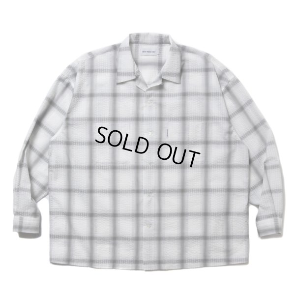 画像1: COOTIE PRODUCTIONS/T/C Sucker Ombre Check L/S Shirt（Gray）［シアサッカーオンブレチェックシャツ-25春夏］