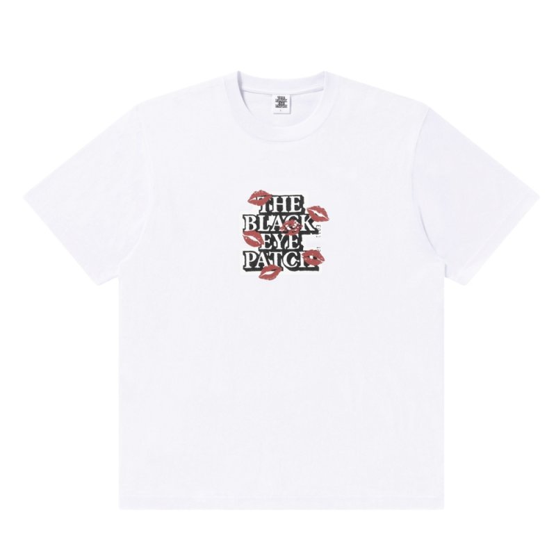 画像1: BlackEyePatch/KISSES ON OG LABEL TEE（WHITE）