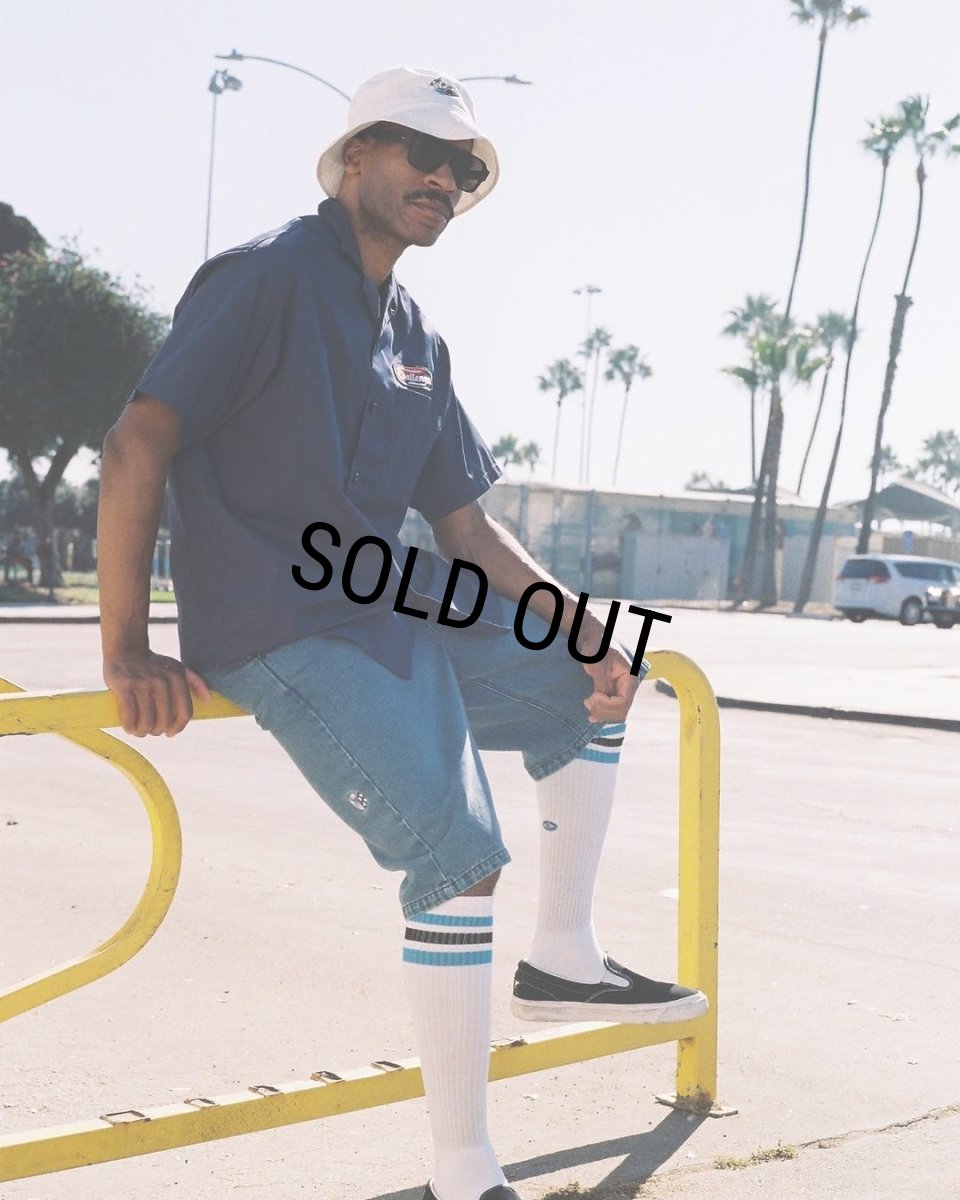 画像4: CHALLENGER/S/S PATCHED WORK SHIRT（NAVY）［パッチドワークシャツ-25春夏］ (4)