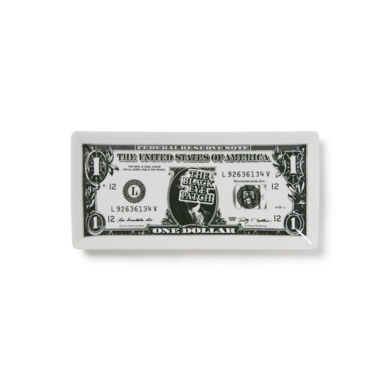 画像1: BlackEyePatch/DOLAR BILL CERAMIC TRAY（WHITE）