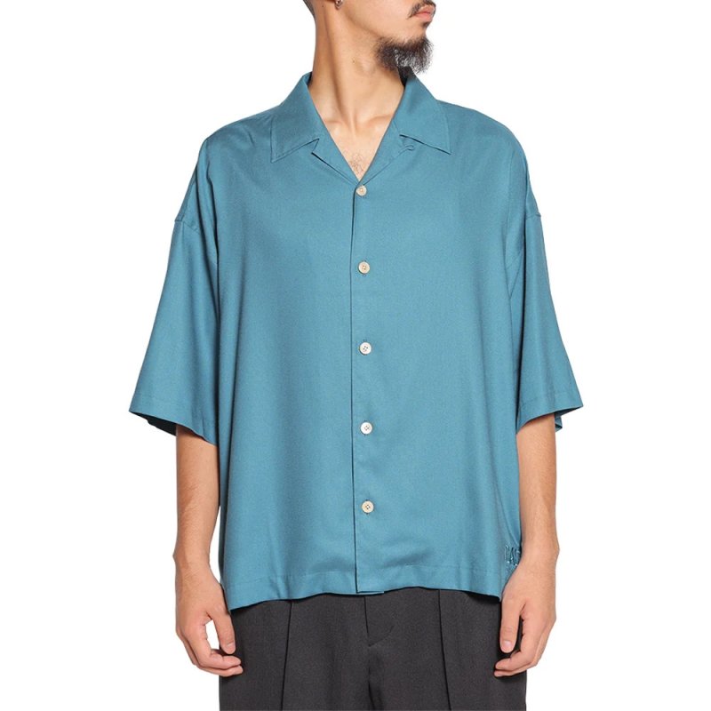 画像3: CALEE/5 SLEEVES DROP SHOULDER SH（TURQUOISE BLUE）［5分袖ドロップショルダーシャツ-25春夏］