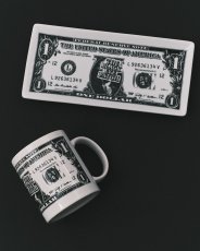 画像4: BlackEyePatch/DOLAR BILL CERAMIC TRAY（WHITE） (4)