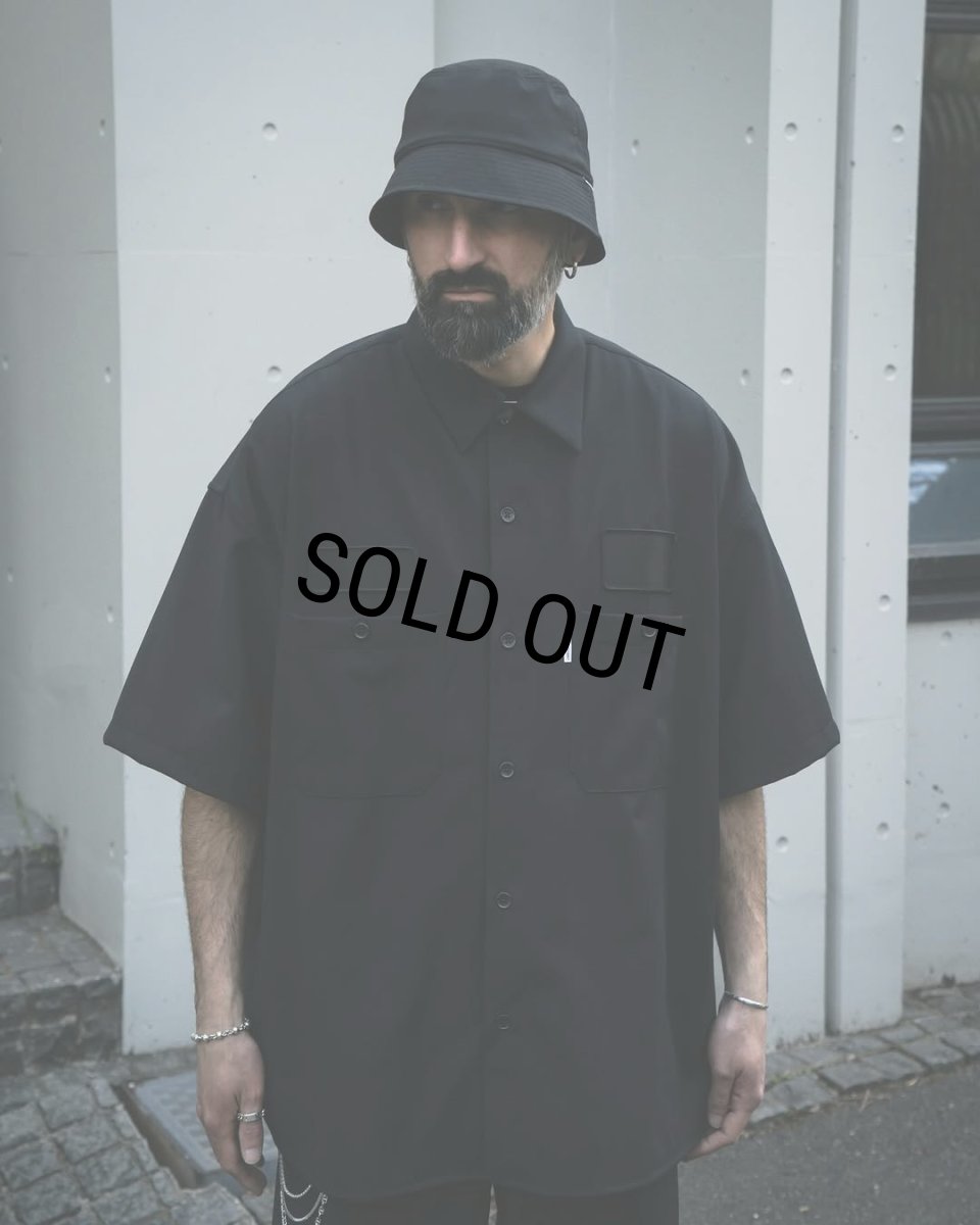 画像4: COOTIE PRODUCTIONS/Leno Cloth Error Fit Work S/S Shirt（Black）［エラーフィットワークシャツ-25春夏］ (4)