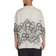 画像3: CALEE/5 SLEEVES DROP SHOULDER SH（IVORY）［スネーク5分袖ドロップショルダーシャツ-25春夏］ (3)