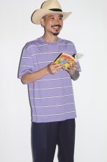 画像2: WACKO MARIA/STRIPED T-SHIRT（PURPLE）［ストライプT-25春夏］ (2)