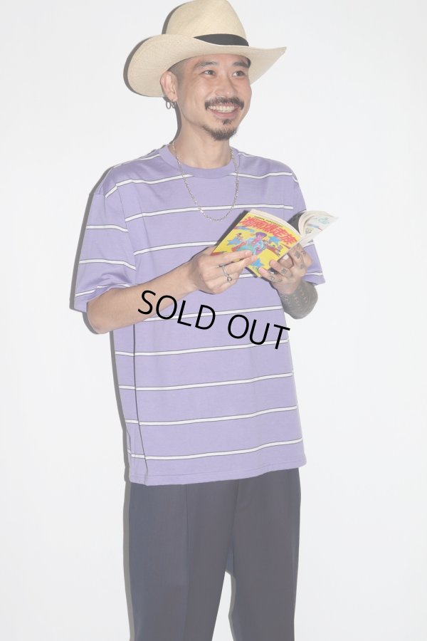 画像2: WACKO MARIA/STRIPED T-SHIRT（PURPLE）［ストライプT-25春夏］