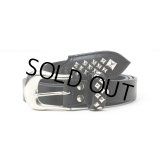 CALEE/STUDS LEATHER NARROW BELT ＜TYPE B＞（BLACK）［レザーナローベルト-25春夏］