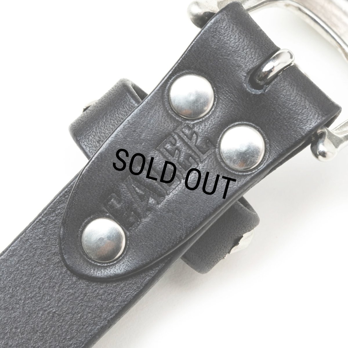 画像4: CALEE/STUDS LEATHER NARROW BELT ＜TYPE B＞（BLACK）［レザーナローベルト-25春夏］ (4)
