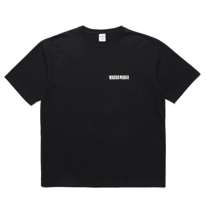 画像1: WACKO MARIA/WASHED HEAVY WEIGHT T-SHIRT（BLACK）［プリントT-25春夏］