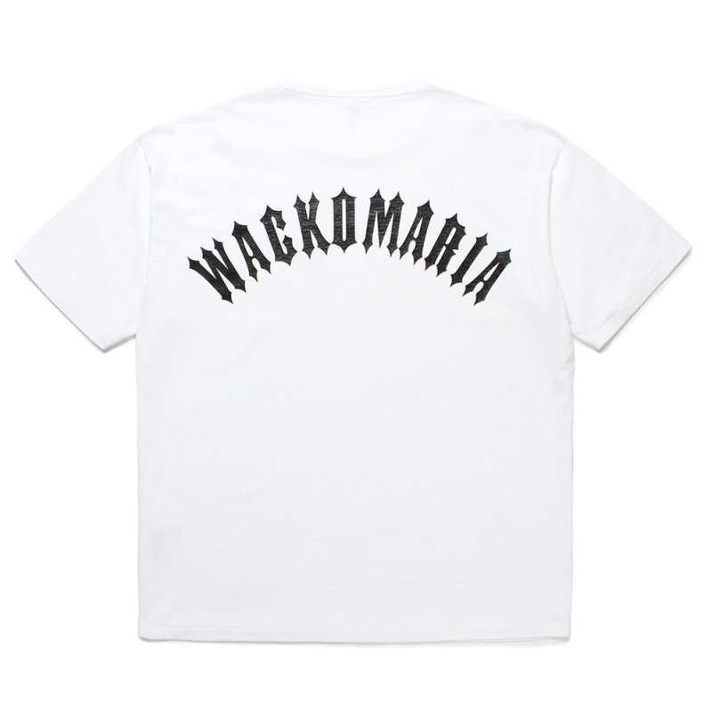 画像2: WACKO MARIA/WASHED HEAVY WEIGHT T-SHIRT（WHITE）［プリントT-25春夏］