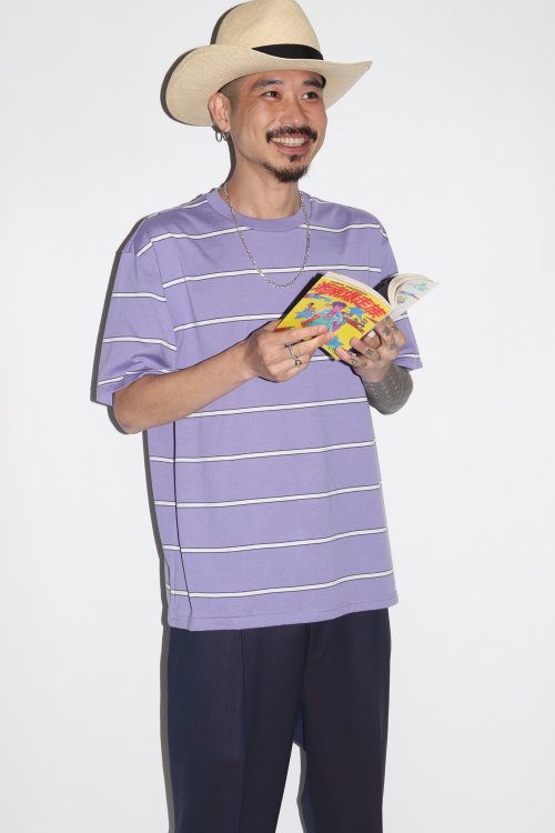 他の写真2: WACKO MARIA/STRIPED T-SHIRT（PURPLE）［ストライプT-25春夏］