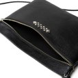画像3: CALEE/STUDS LEATHER ZIP SACOCHE（BLACK）［レザージップサコッシュ-25春夏］