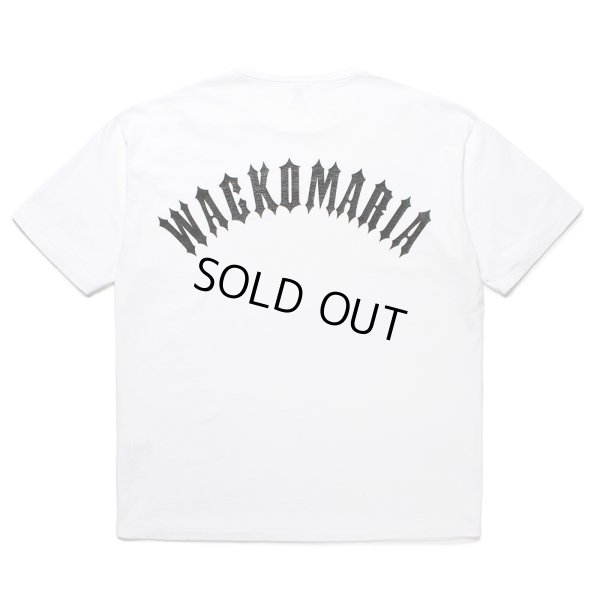 画像1: WACKO MARIA/WASHED HEAVY WEIGHT T-SHIRT（WHITE）［プリントT-25春夏］