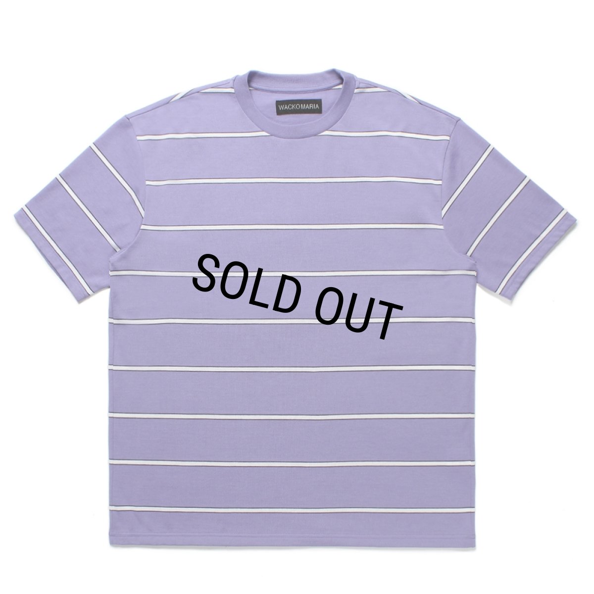 画像1: WACKO MARIA/STRIPED T-SHIRT（PURPLE）［ストライプT-25春夏］ (1)