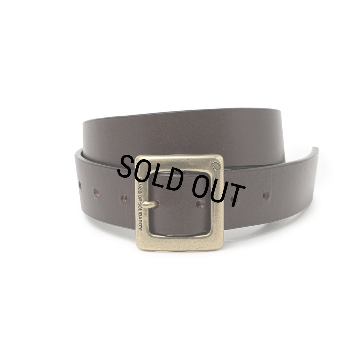 画像1: 【30%OFF】RATS/LEATHER BELT（BROWN/GOLD）［レザーベルト-25春夏］ (1)