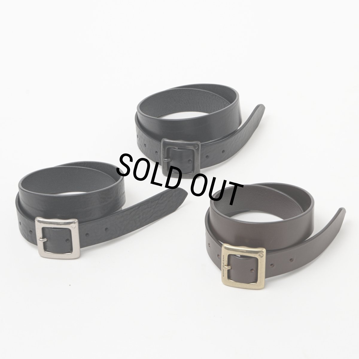 画像3: 【30%OFF】RATS/LEATHER BELT（BROWN/GOLD）［レザーベルト-25春夏］ (3)