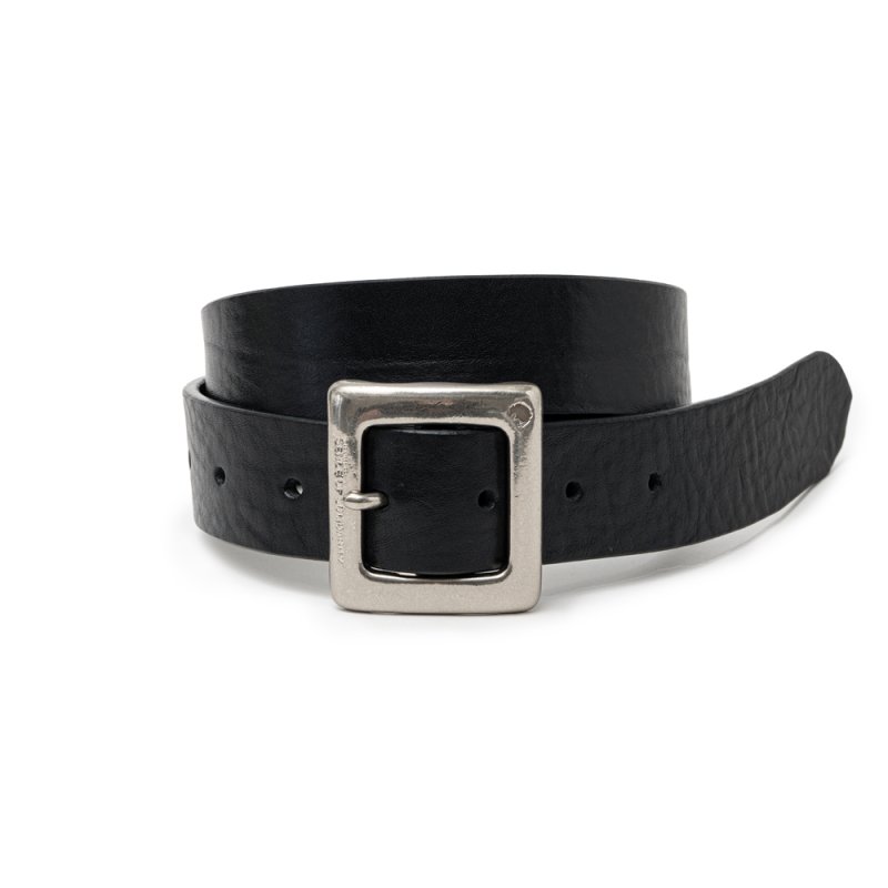 画像1: RATS/LEATHER BELT（BLACK/SILVER）［レザーベルト-25春夏］