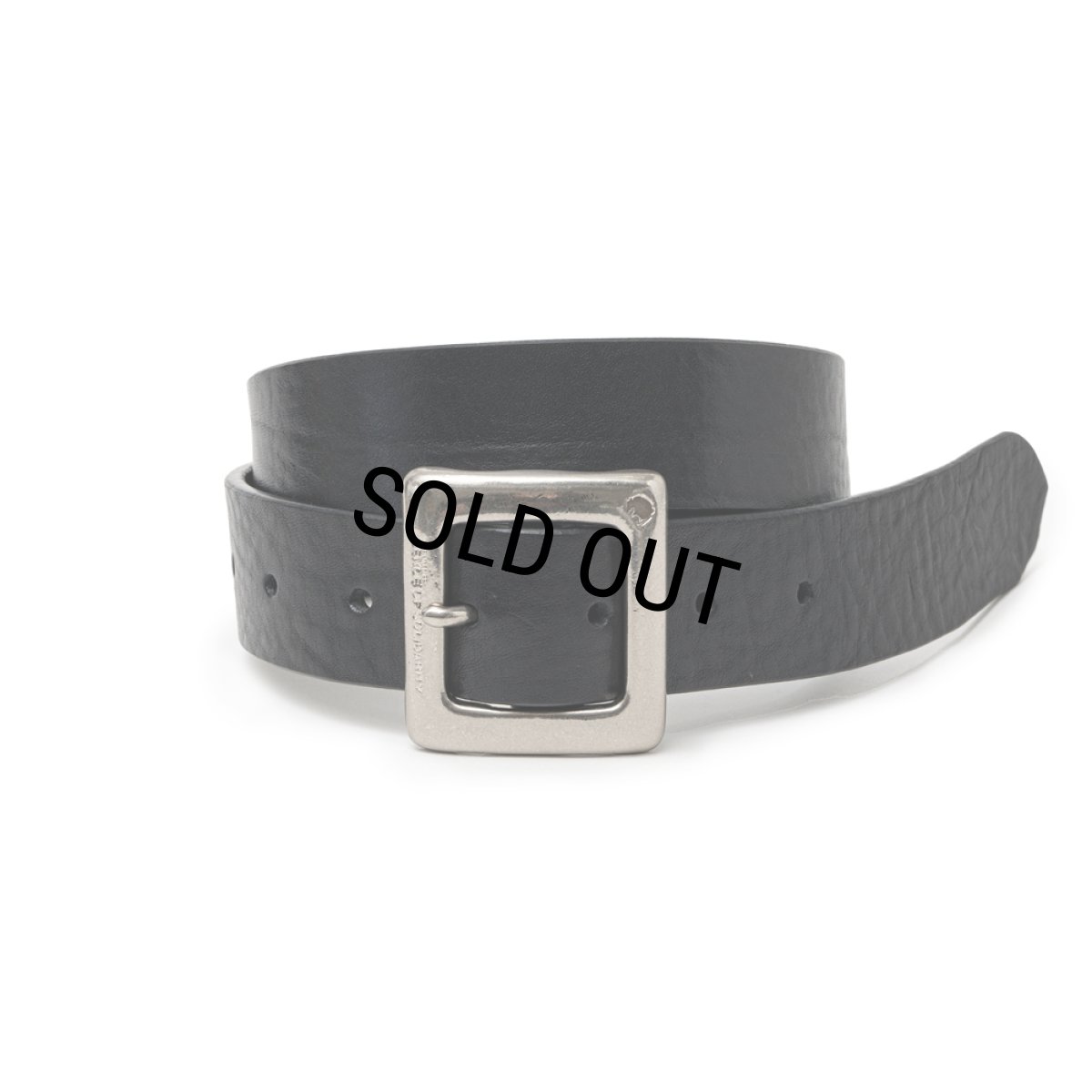 画像1: RATS/LEATHER BELT（BLACK/SILVER）［レザーベルト-25春夏］ (1)