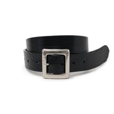 画像1: RATS/LEATHER BELT（BLACK/SILVER）［レザーベルト-25春夏］ (1)