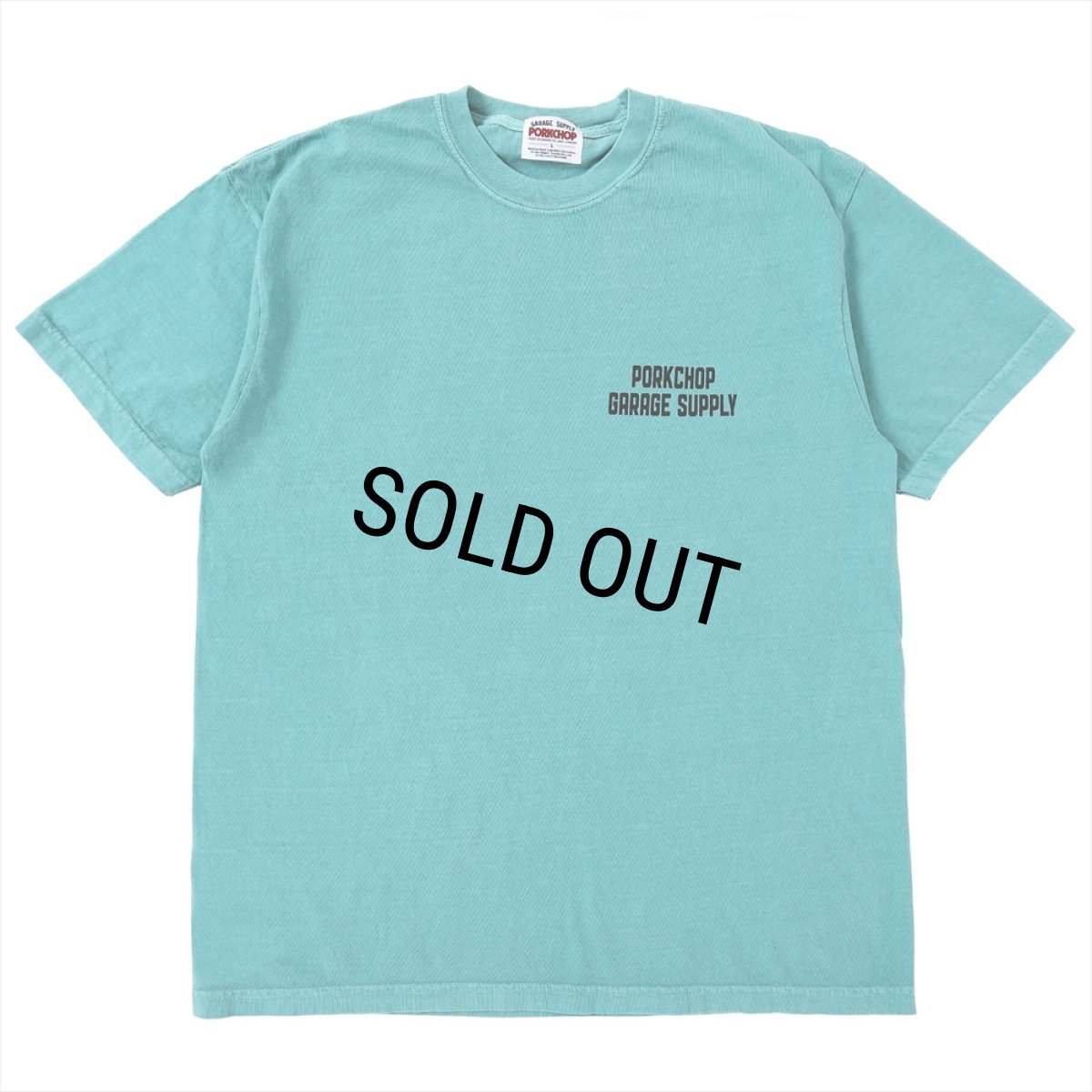 画像2: PORKCHOP/BAR&SHIELD TEE（MINT GREEN）［プリントT-25春夏］ (2)