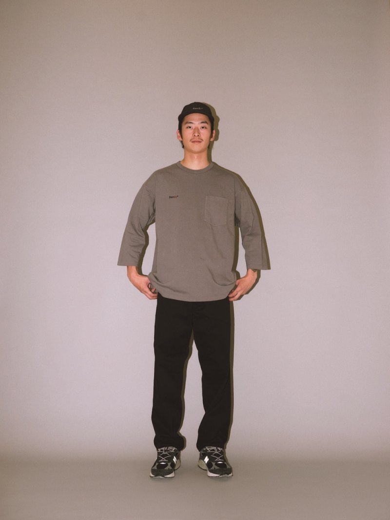 画像3: 【30％OFF】ROUGH AND RUGGED/DESIGN QS（GRAY）［刺繍+プリント7分袖ポケT-25春夏］