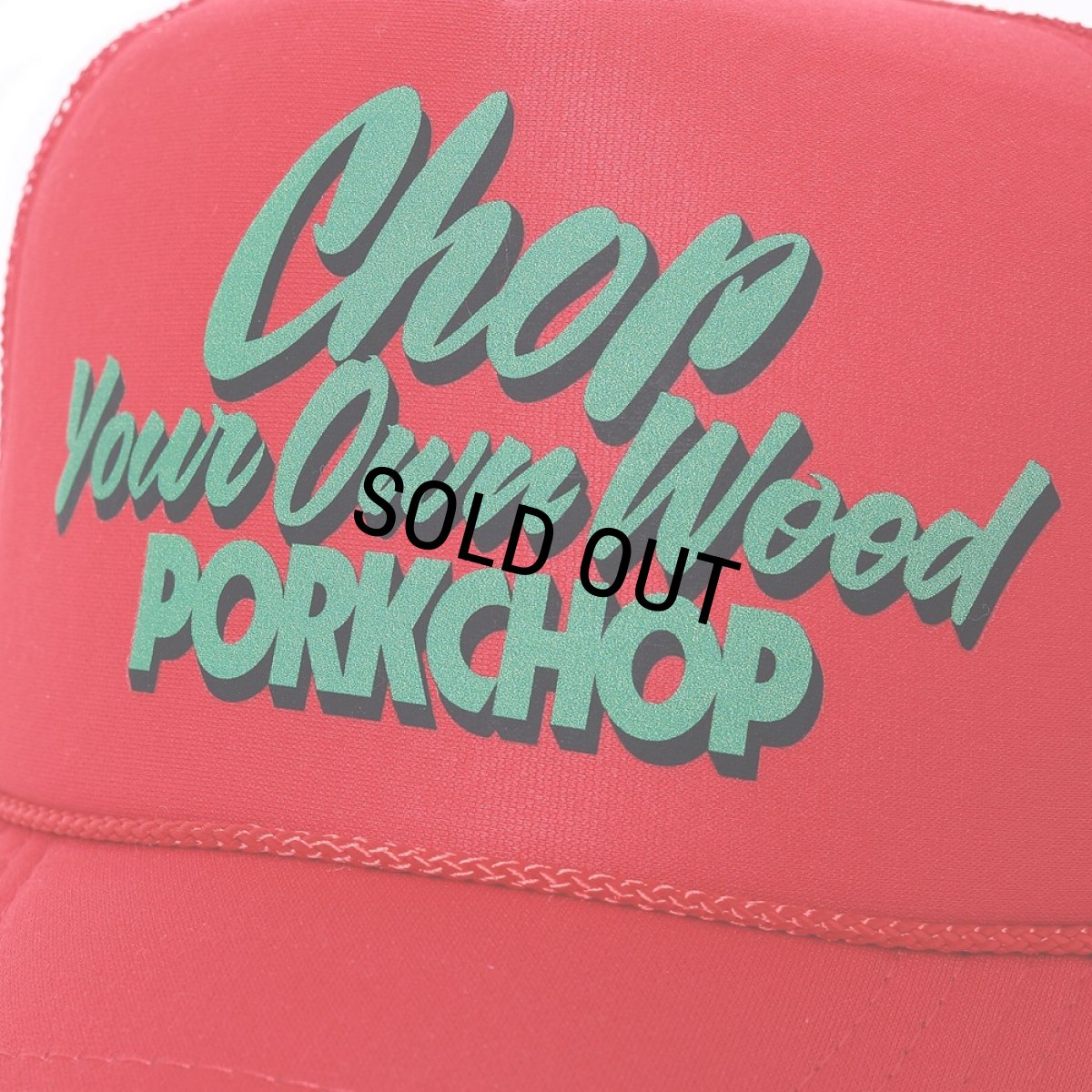 画像3: PORKCHOP/CHOP YOUR OWN WOOD CAP 2025（RED）［メッシュキャップ-25春夏］ (3)