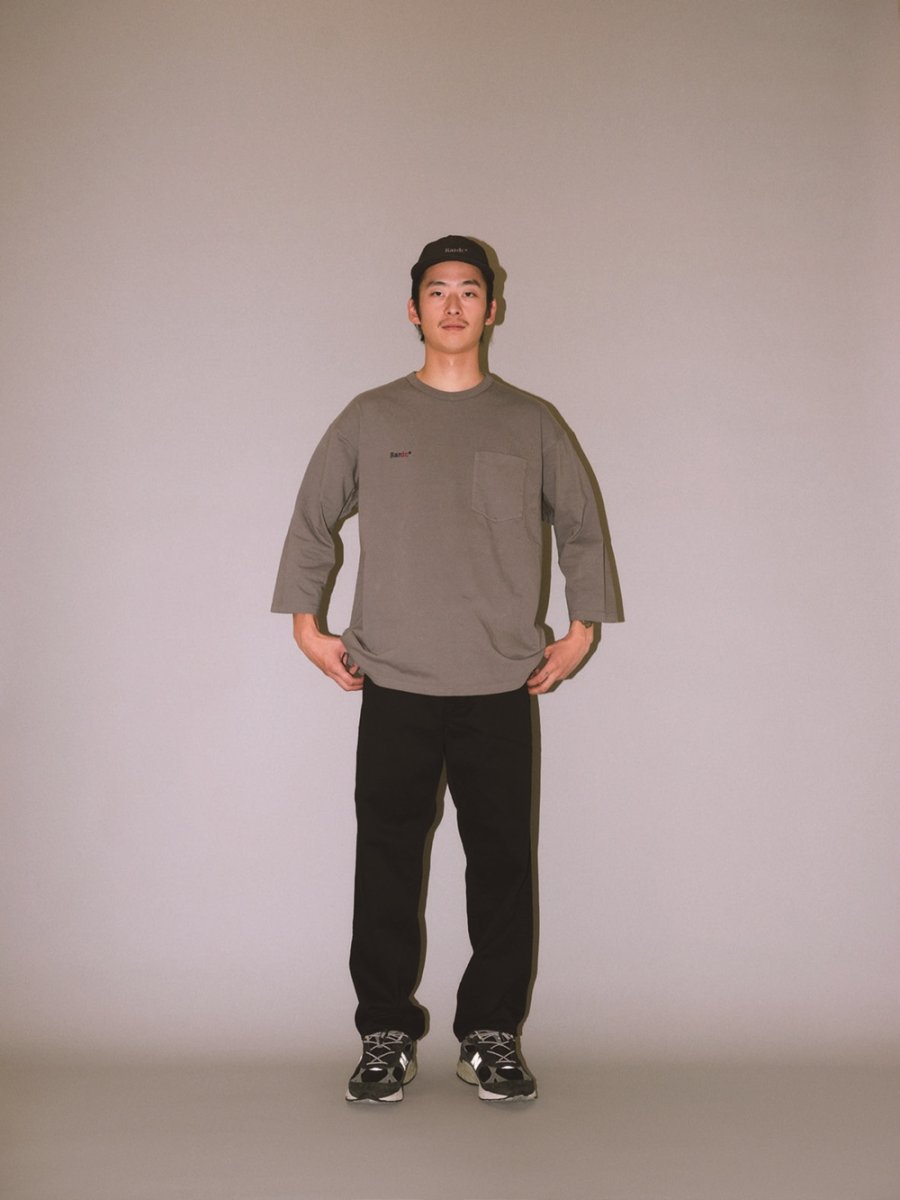 画像5: 【30％OFF】ROUGH AND RUGGED/DESIGN QS（GRAY）［刺繍+プリント7分袖ポケT-25春夏］ (5)