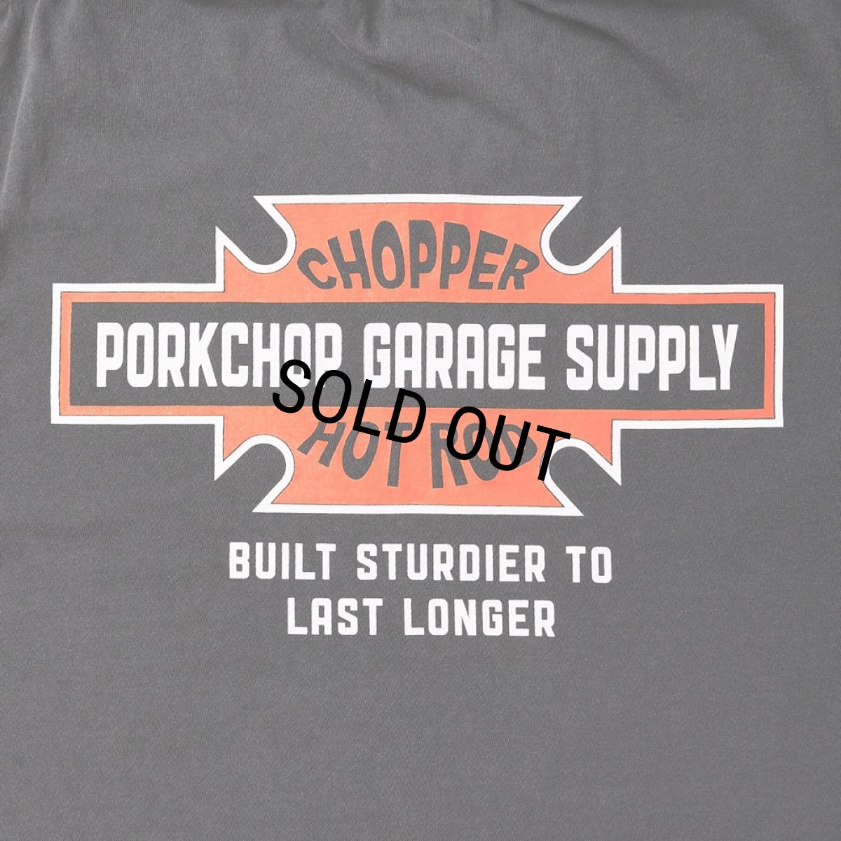 画像4: PORKCHOP/BAR&SHIELD TEE（ASH BLACK）［プリントT-25春夏］ (4)