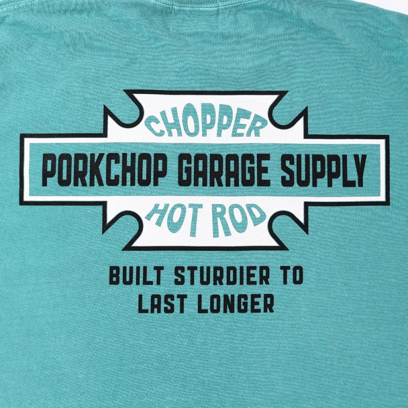 画像3: PORKCHOP/BAR&SHIELD TEE（MINT GREEN）［プリントT-25春夏］