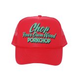 PORKCHOP/CHOP YOUR OWN WOOD CAP 2025（RED）［メッシュキャップ-25春夏］