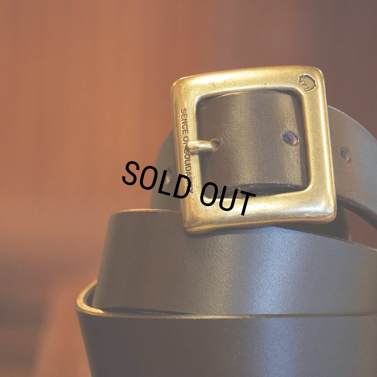 画像2: 【30%OFF】RATS/LEATHER BELT（BROWN/GOLD）［レザーベルト-25春夏］ (2)