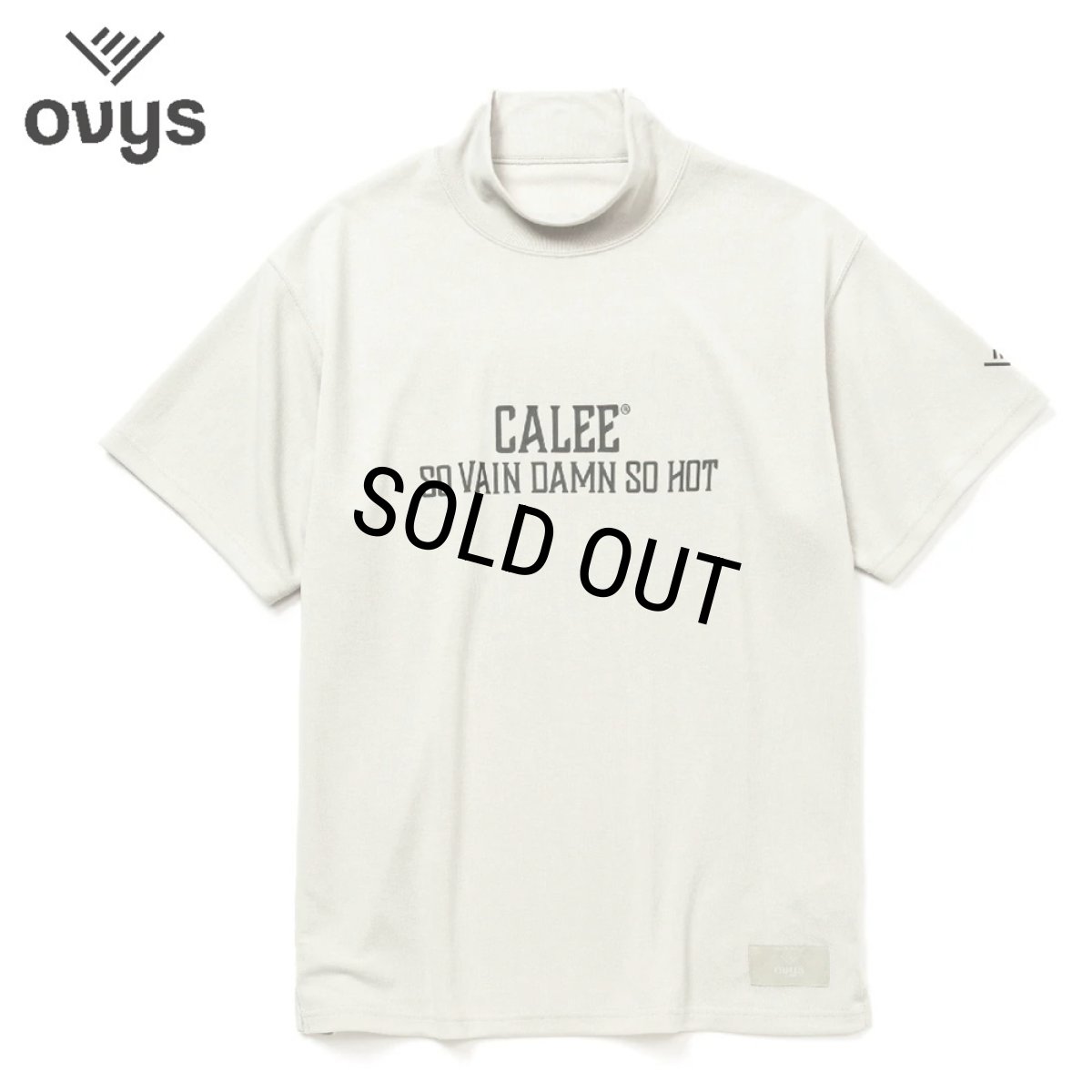 画像1: CALEE × ovys MOCK NECK BACK MESH S/S TEE ＜A TYPE＞（WHITE）［モックネックT-25春夏］ (1)